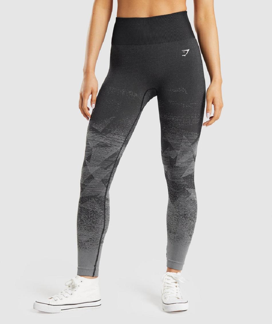 Leggins Gymshark Adapt Ombre Seamless Mujer Negras | CO 2947UZG